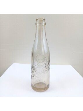 Vintage Dr Pepper 10-2-4 Embossed Soda Bottle Perrott 6.5 oz LGW Bottling Glass